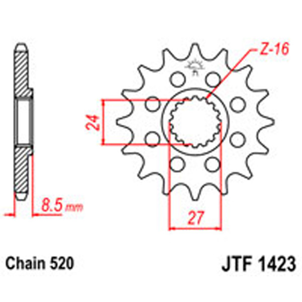 JT JT Gear Box Sprockets G/B 1423-17 SUZ